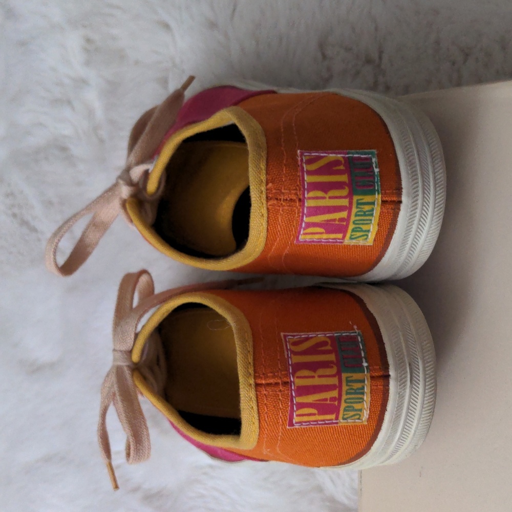 Vintage pink & orange color block Paris Sport Club shoes - Picture 8 of 8